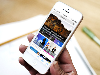 Mobile News colorful ios iphone news ui ux