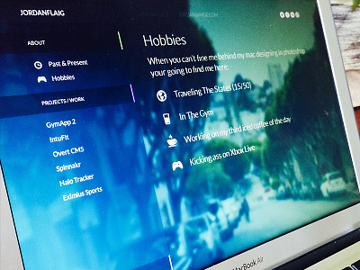 Hobbies hobbies icons navigation portfolio ui ux