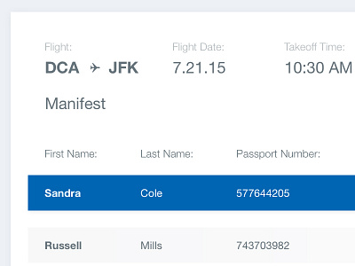 Manifest airport dca flight flying jfk manifest terminals ui ux