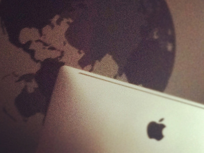 Around the World apple blurred blurry decal imac mac photography wall world