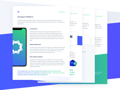 White Papers donation gradients marketing papers platform revv saas ui ux white