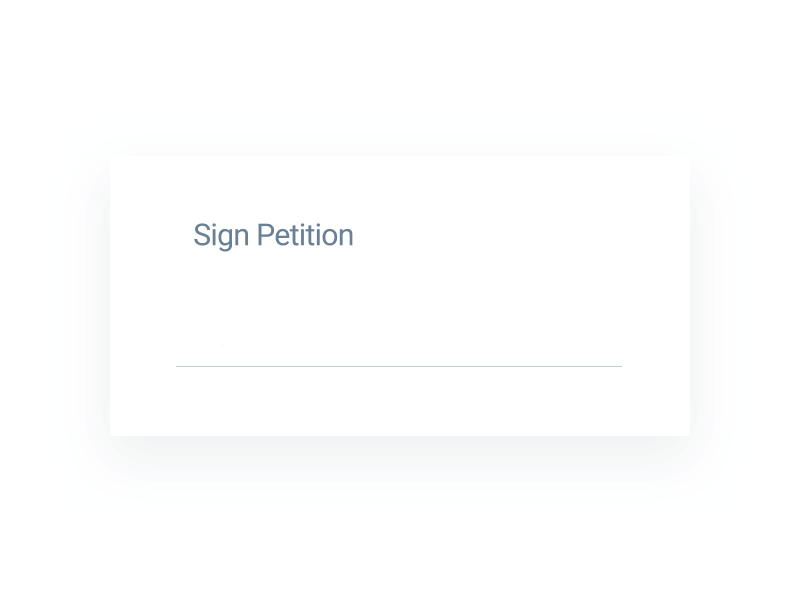 Revv Petitions animation counter petition platform revv saas signatures ui ux