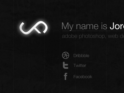 Glow adobe photoshop dribbble f facebook glow is j jordan flaig logo my name twitter web