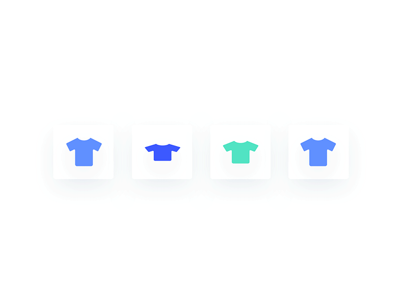 Lets Go Shopping add to cart animation cart clean icon illustration revv saas shirt ui ux