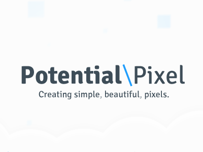 Potential\Pixel beautiful cloud logo pixel potential simple slogan typeface