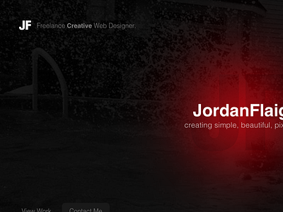 JF Redesign beautiful creative dark freelance jordan logo portfolio red simple splatter