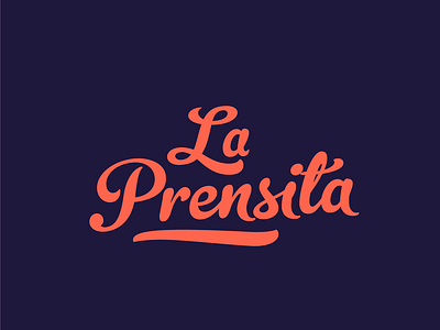 La Prensita branding design lettering lettermark letterpress logo logotype vibrant