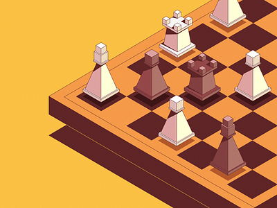Chess chess chessboard flat illustration isometric isometric illustration isometry minimal vector web