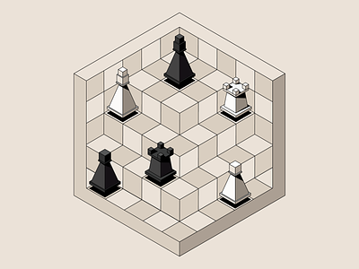 Chess master chess chessboard flat illustration isometric isometric illustration isometry minimal vector web