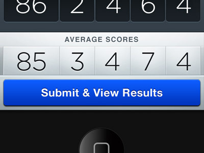 Score Averages app application interface iphone mobile touch touch screen ui