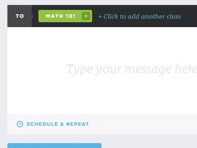 Send A Message app compose education math message minimal nav navigation send ui web