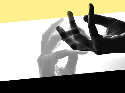 "Qi" Direction 1 - Vis System Study black white branding identity modern transparency yellow