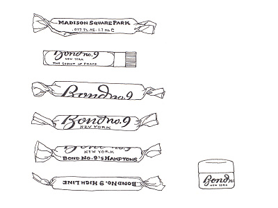 Suitcase Contents Line Drawings drawing illustration line drawing pen and ink perfume