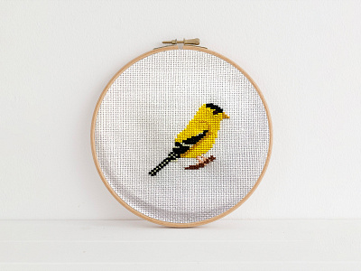 Cross Stitch American goldfinch american goldfinch bird cross stitch embroidery hand skills