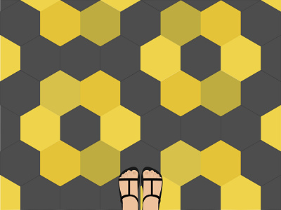 Contemporary Floor Tile design floor tile graphic design hexagon illustration tile