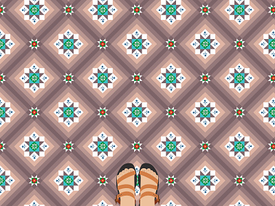 Vintage Floor Tile floor tiles graphic design illustration pattern vintage