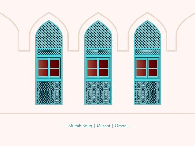 Oman Window Series VI design digital art digital illustration graphic design hand skills illustration the window project window