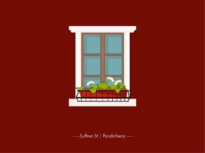 Pondicherry Window Series I design digital art digital illustration graphic design hand skills illustration pondicherry the window project window