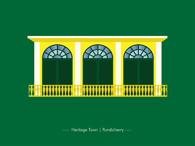 Pondicherry Window Series VII digital art digital illustration graphic design hand skills illustration pondicherry the window project window