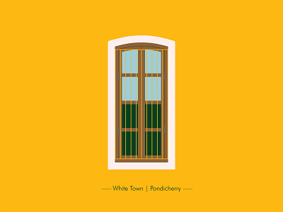 Pondicherry Window Series VIII design digital art digital illustration graphic design hand skills illustration the window project window