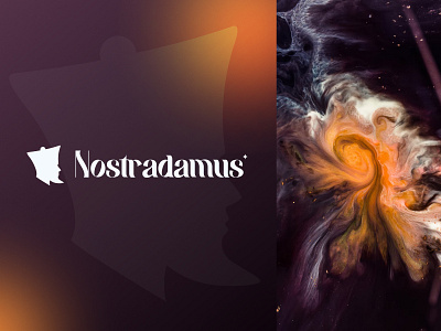 Nostradamus logo brand branding design identity illustration logo logotype portrait logo ui vector