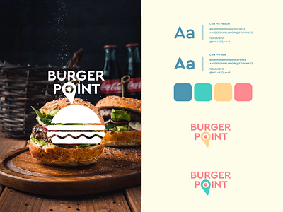 Burger restaurant logo brand branding burger cafe logo design identity illustration logo logotype point vector