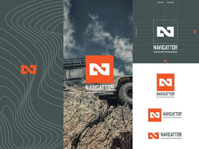 Navigattor logo and branding brand branding design identity logo logotype navigation offroad travel vector