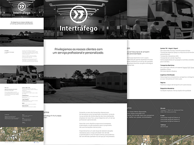 Intertrafego grey inter one page site trafego truck web white