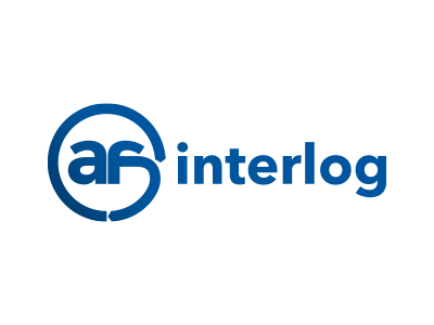 Afinterlog — 1st round blue circle identity logistics logo transport