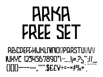Arka — Free Set arka display font free typeface