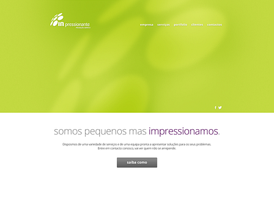 layout proposal for a client green website white