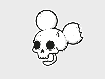 Mickey Skull art dinsey draw illustration mickey skull