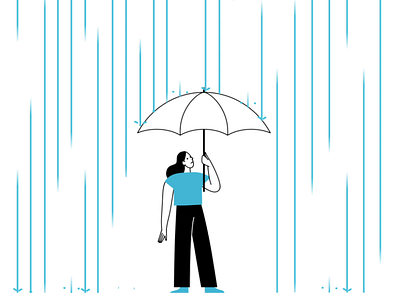 Rainy Day!! adobe aftereffects animation design flat illustration minimal motiongraphics rainyday vector