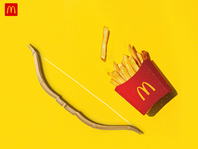 Happy Dussehra branding design dussehra festival flat fries illustration mcdonalds minimal