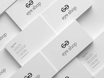 Eye Shop brand business cards design identity logo logotype typography visual language