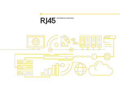 Rj 45 - logo branding design graphic design identity logo tech