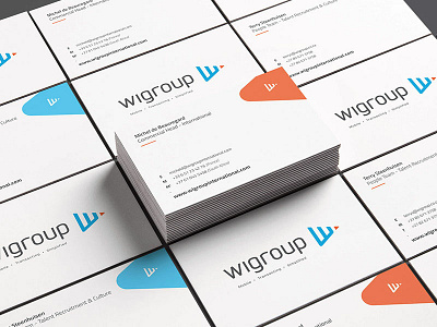 wiGroup - business cards brand branding business cards cape town design graphic design identity logo logotype print saas tech typography vector