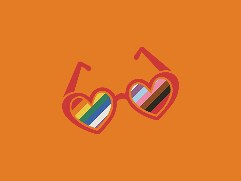 Sunglasses Pride Giphy Sticker animation branding design motion graphics pride rainbow