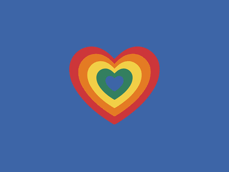 Heart Pride Giphy Sticker animation branding design motion graphics pride rainbow