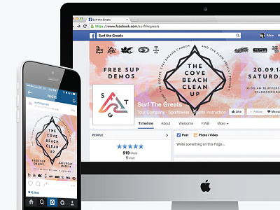 Surf Branding branding facebook id logo social media visual identity