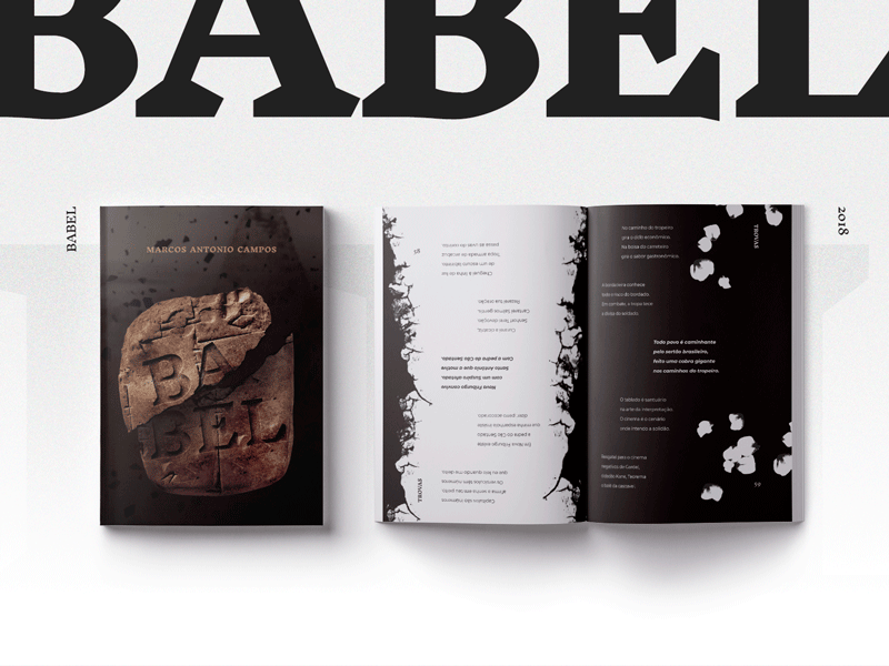 BABEL | Editorial book editorial experimental graphic design poems type