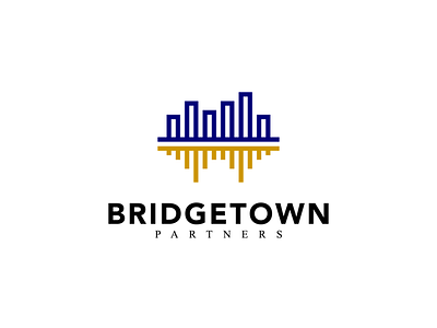 Bridgetown Partners blue branding clean design geometric gold golden ratio line art logo minimal modern real estate vector yellow