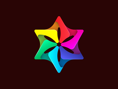 Pinwheel abstract colorwheel curves gradient gradient design rainbow