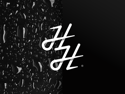 HH Monogram blackandwhite letter h modern monogram monogram logo monotone plain sleek