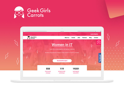 Geek Girls Carrots branding design desktop mobile ui ux webdesign webside