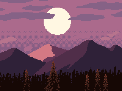 Mountain at Dusk Background