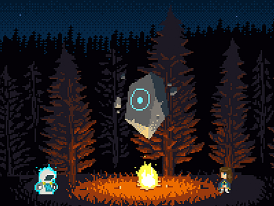Campfire Area game indie game pixel art pixelart