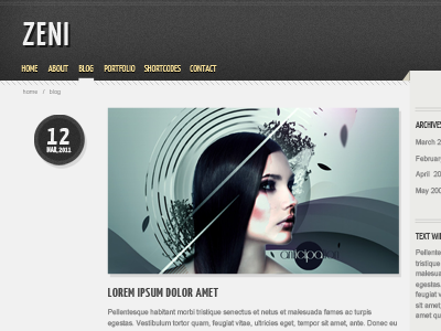 Blog layout blog theme webdesign zeni
