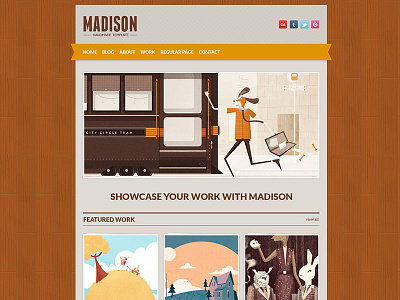 Showcase Web site retro showcase vintage web web design wood