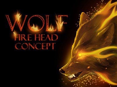 Wolf - Fire head concept art character concept design fire graphic head illustration photoshop wolf